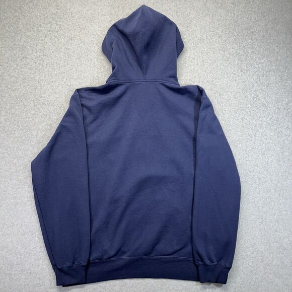 Edmonton Oilers Reebok Hoodie Mens Large L Blue Laced 3D Embroidered Logos - Picture 4 of 8